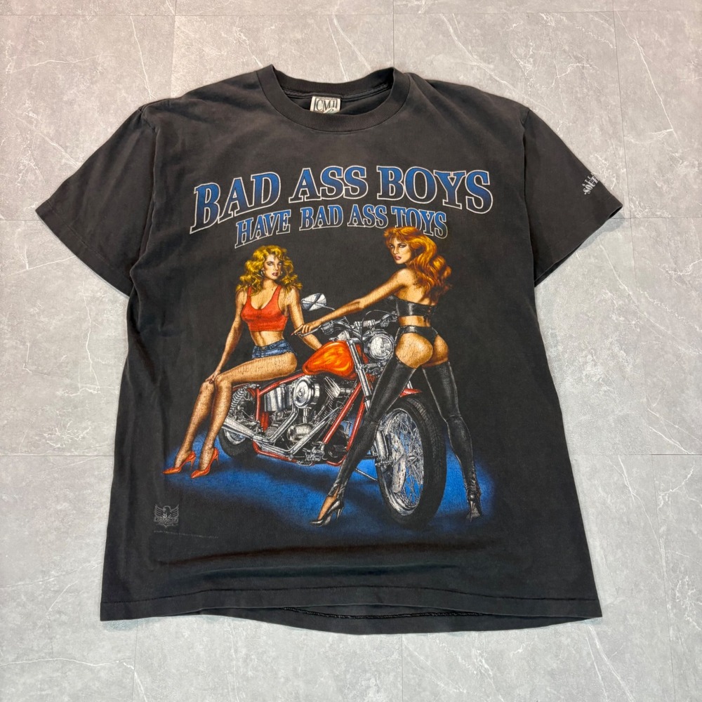 Vintage 1998 Sturgis Black Hills Rally T Shirt Mens Large Bad Ass Boys Biker Tee